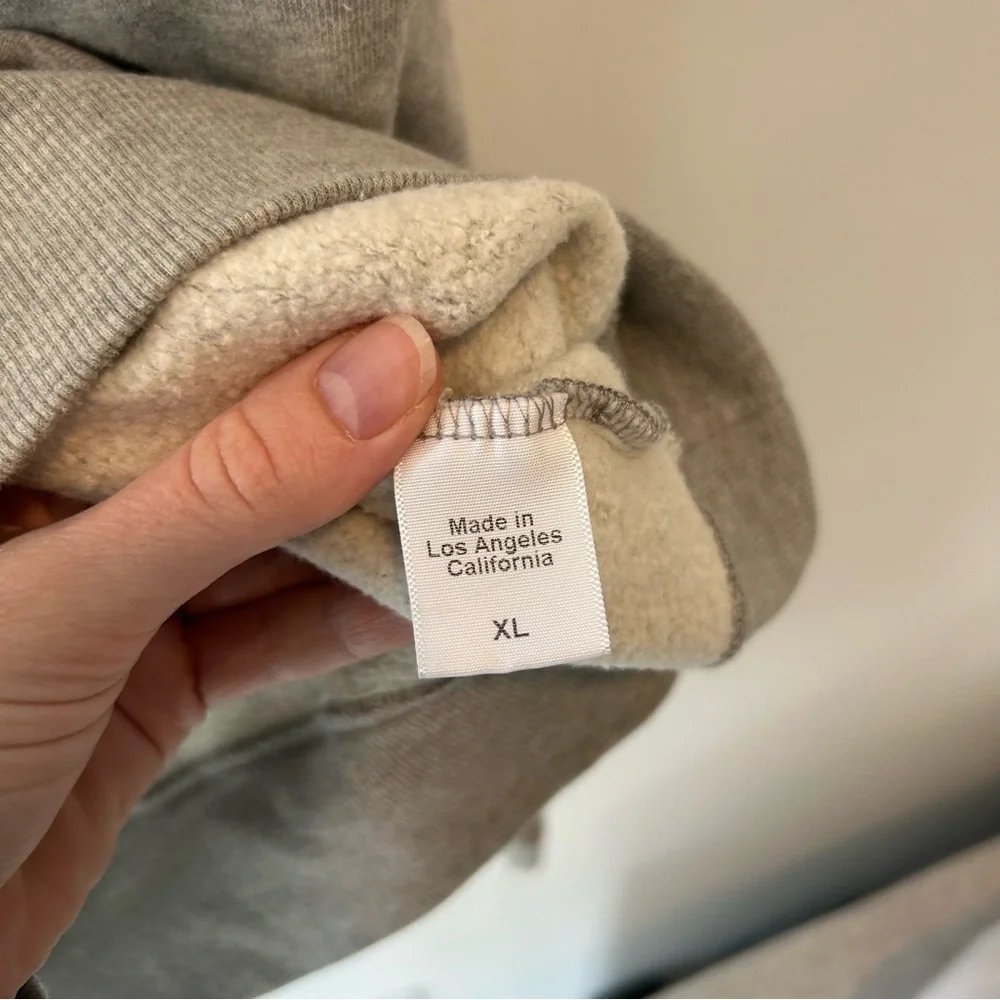 Clare V Channel Quilted Sweatshirt Grey Size XL - Picture 8 of 11